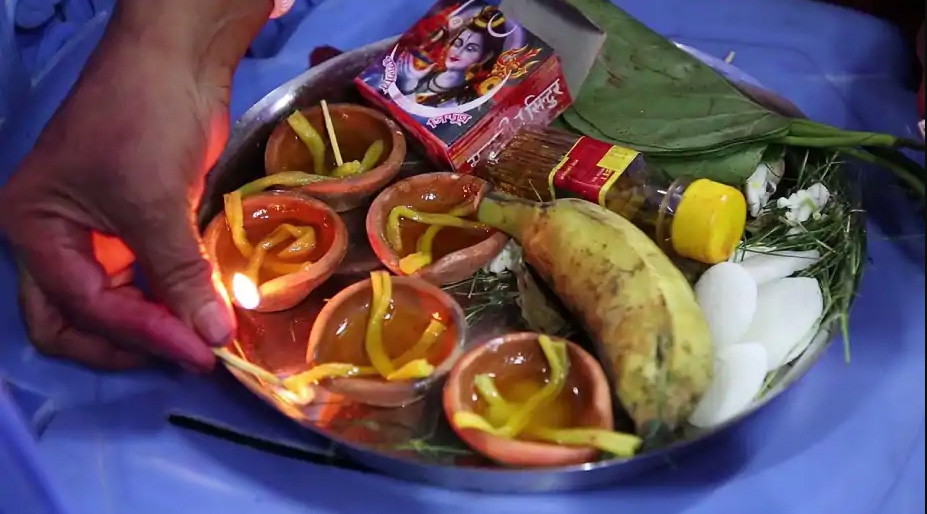 বিপদতাড়িনী পূজার উপকরণ